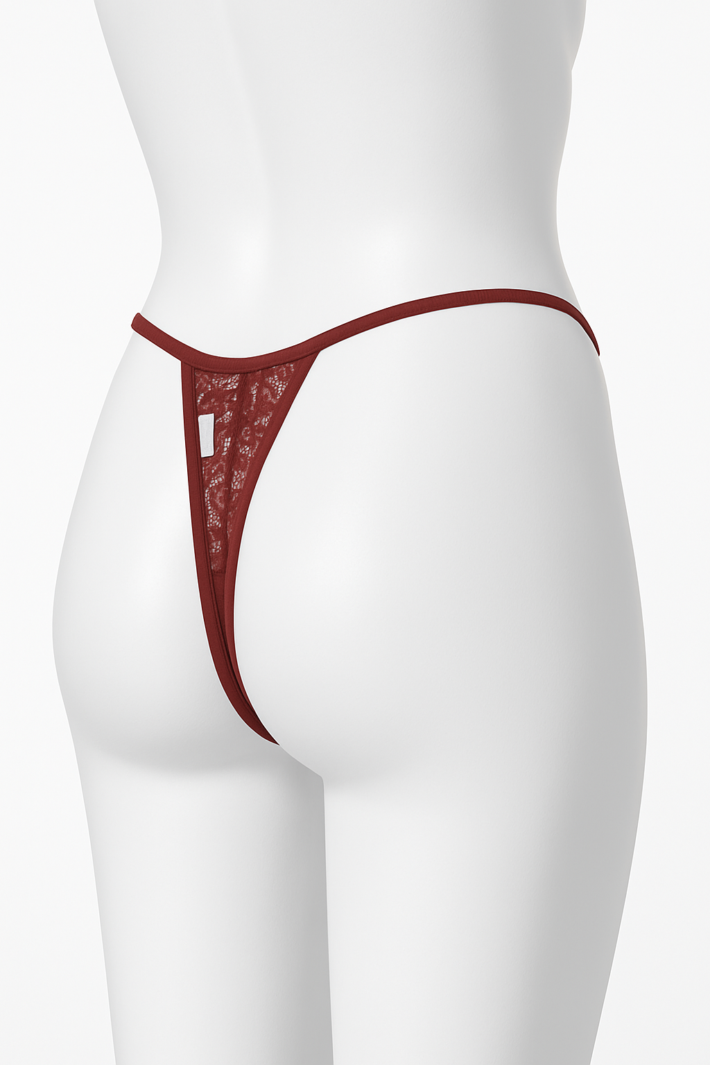 Seductive Comfort: Red Thong G-String Lace Cotton Panties For Women